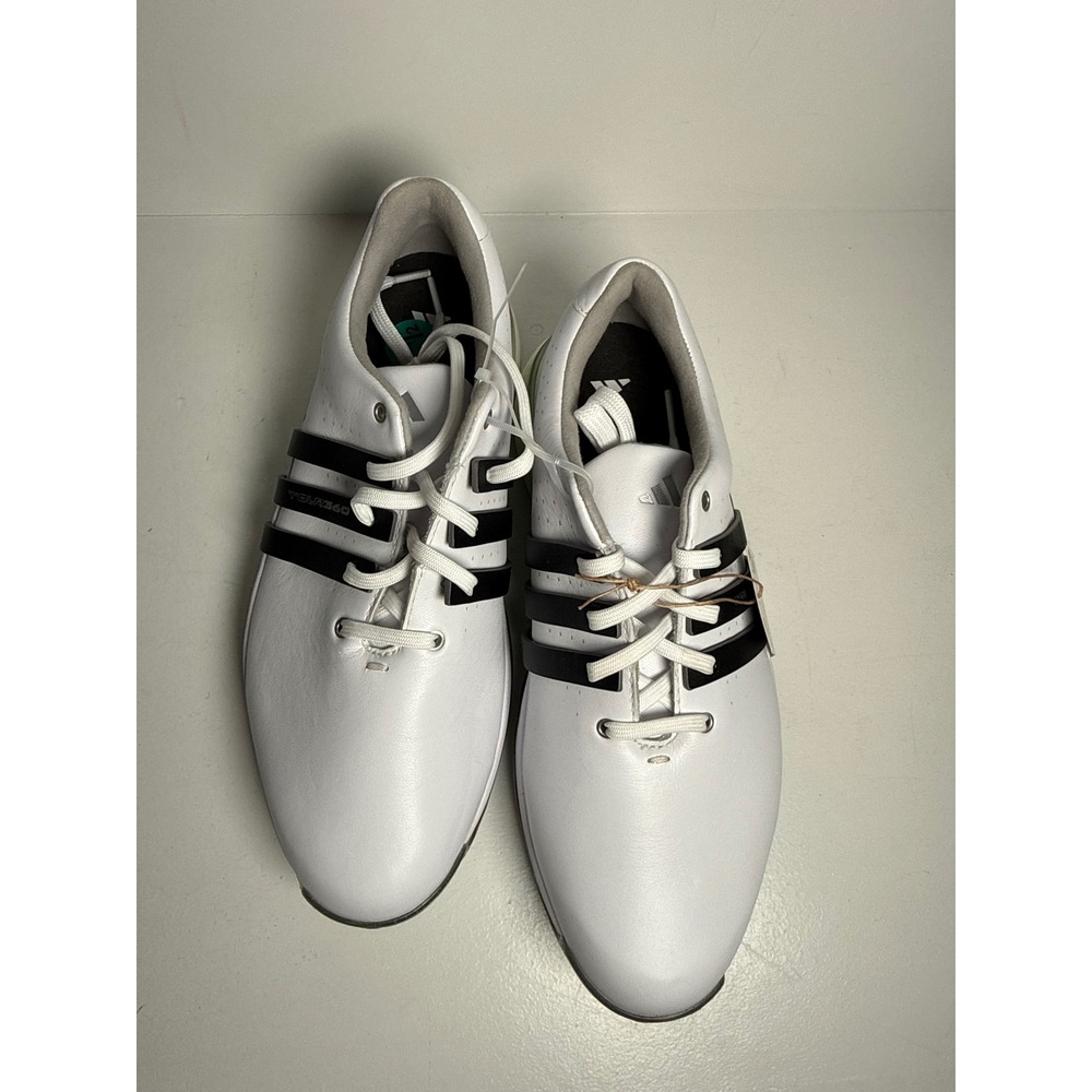 Adidas Tour360 24 Golf Shoes Womens White Black Lime Green Spiked‎ NEW size 7.5 - Picture 5 of 16